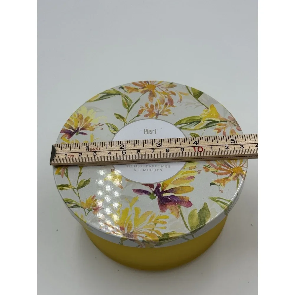 Pier One Imports 3 Wick Candle Honeysuckle Rare Discontinued‎ Scent New 14oz